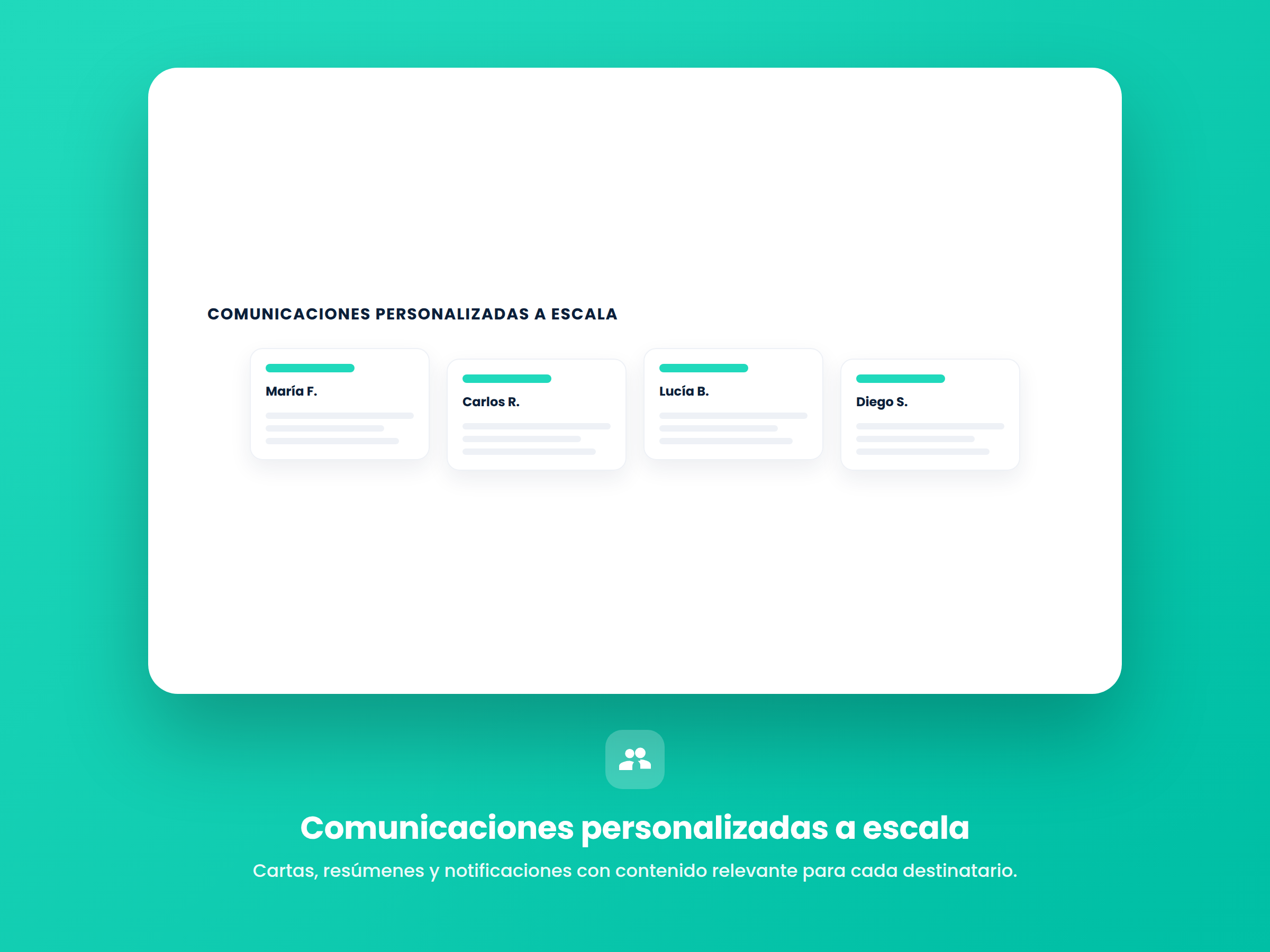 Comunicaciones personalizadas a escala